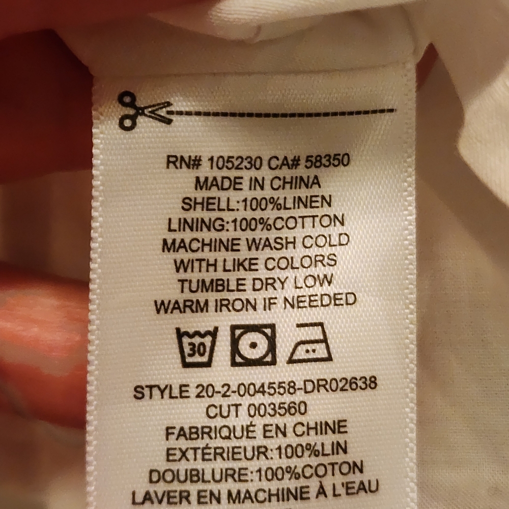 EQUIPMENT Bernyce Belted Linen Mini Dress In White Size 4 - Picture 13 of 16